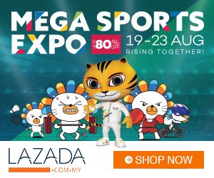 Lazada (MY) Mega Sports Expo! Up to 40% Bonus Commission!