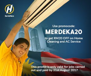 ServisHero – Enjoy RM20 off cleaning!