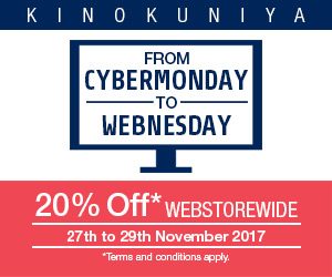 Kinokuniya SG- Cyber Monday: 20% OFF STOREWIDE
