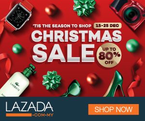 Lazada MY- Christmas Sale: Up to 80% OFF
