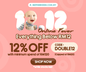 Motherhood.com MY- 12.12 Fever: Every products below RM12 – 12% OFF