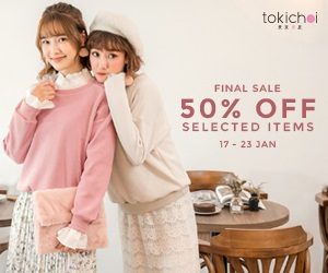 Tokichoi (MY/SG) – Final sale for 50% off selected outfits