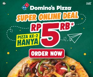 Domino’s Pizza (ID) – Beli Premium Pizza, Bayar Rp. 5.000 untuk Pizza kedua